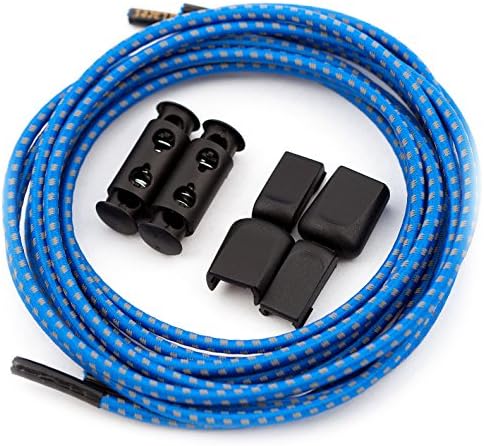 Racing Laces Premium Reflective Elastic No-Tie Shoe Laces. Ridiculously comfortable, good for your feet. (Royal Blue)