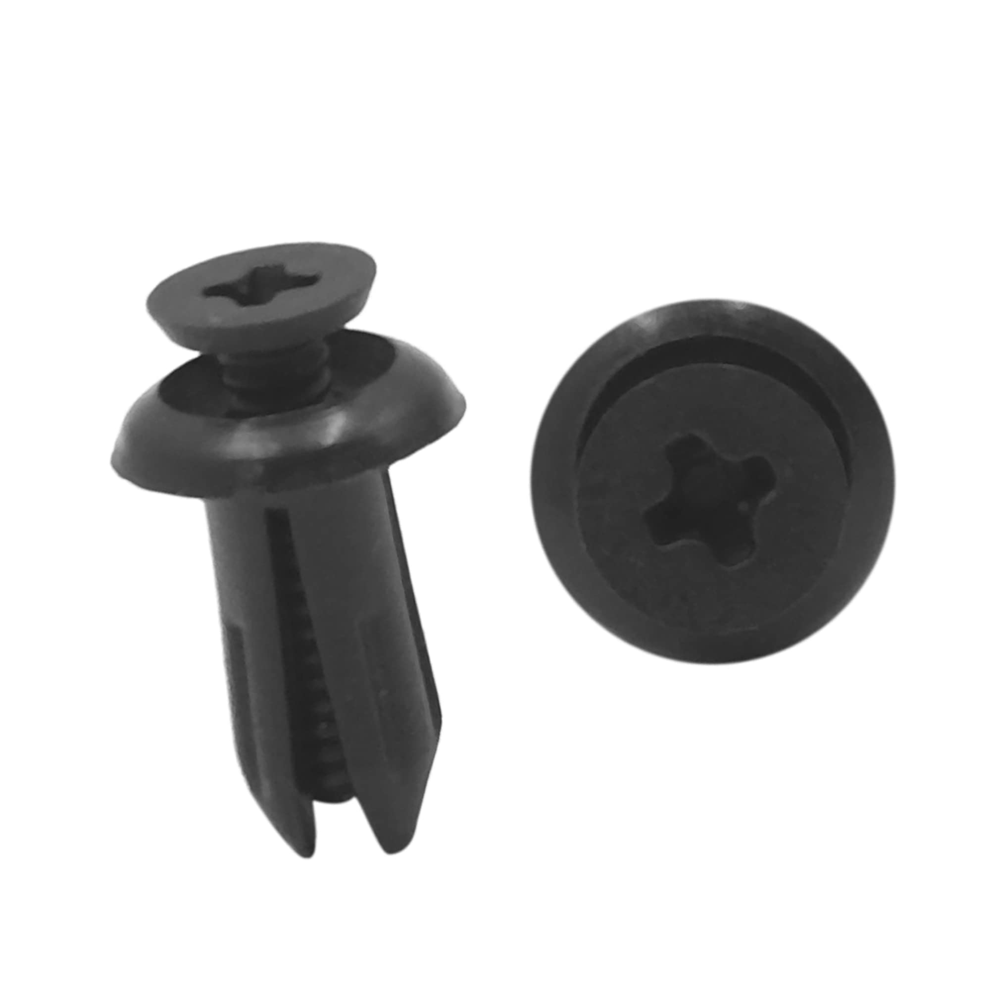 A ABSOPRO Rivets Splash Guard Fender Fastener Clip 5mm Black (Set of 20)