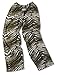 Zubaz New Orleans Team Color Zebra Pants, Black Metallic Gold
