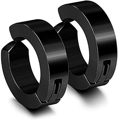 Amazon Co Jp 火の色 イヤーカフ イヤリング メンズ フェイクピアス リングピアス チタン鋼 フープピアス アクセサリー レディース ファッション 1ペア 黒 ホーム キッチン