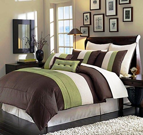 LUXURY STRIPE BEDDING TURN YOUR HOME INTO A HAVEN WITH OUR BEAUTIFUL COMFORTER COLLECTION / KING SIZE , BED IN A BAG