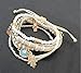 Crystal Beads Hand Charm Bracelets & Wrap Beads Bracelets for Women Jewelry(beige)