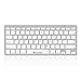 CEROBIT Wireless Bluetooth Keyboard Ultra Slim Universal Compatibility with Windows Android IOS for Laptop Mac Tablet Desktop PC Computer Smart TV (Sliver White)