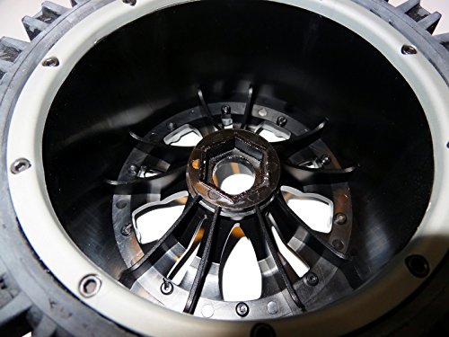 King Motor All Terrain Tires on Poison HD Rims (Set of 4) Fits HPI 5B, SS, 2.0, Rovan Buggy and other Bajas