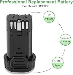 Hanaix 2000mAh 8V Li-ion Battery Replacement for