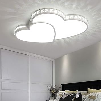 luz de sala lampara de techo led corazon regulable cocina pasillo lampara de cristal pantalla de metal acrilico nina dormitorio decoracion de mesa de