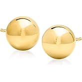 Ross-Simons Italian 8mm 18kt Yellow Gold Ball Stud Earrings