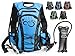 Live Infinitely Hydration Backpack with 2.0L TPU Leak Proof Water Bladder- 600D Polyester -Adjustable Padded Shoulder, Chest & Waist Straps- Silicon Bite Tip & Shut Off Valve- (Blue Center)
