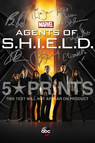 5 Star Prints Agents of S.H.I.E.L.D Shield Poster Photo Signed PP Joss Whedon Gregg Bennet Henstridge Dalton Wang De Caestecker 12x8