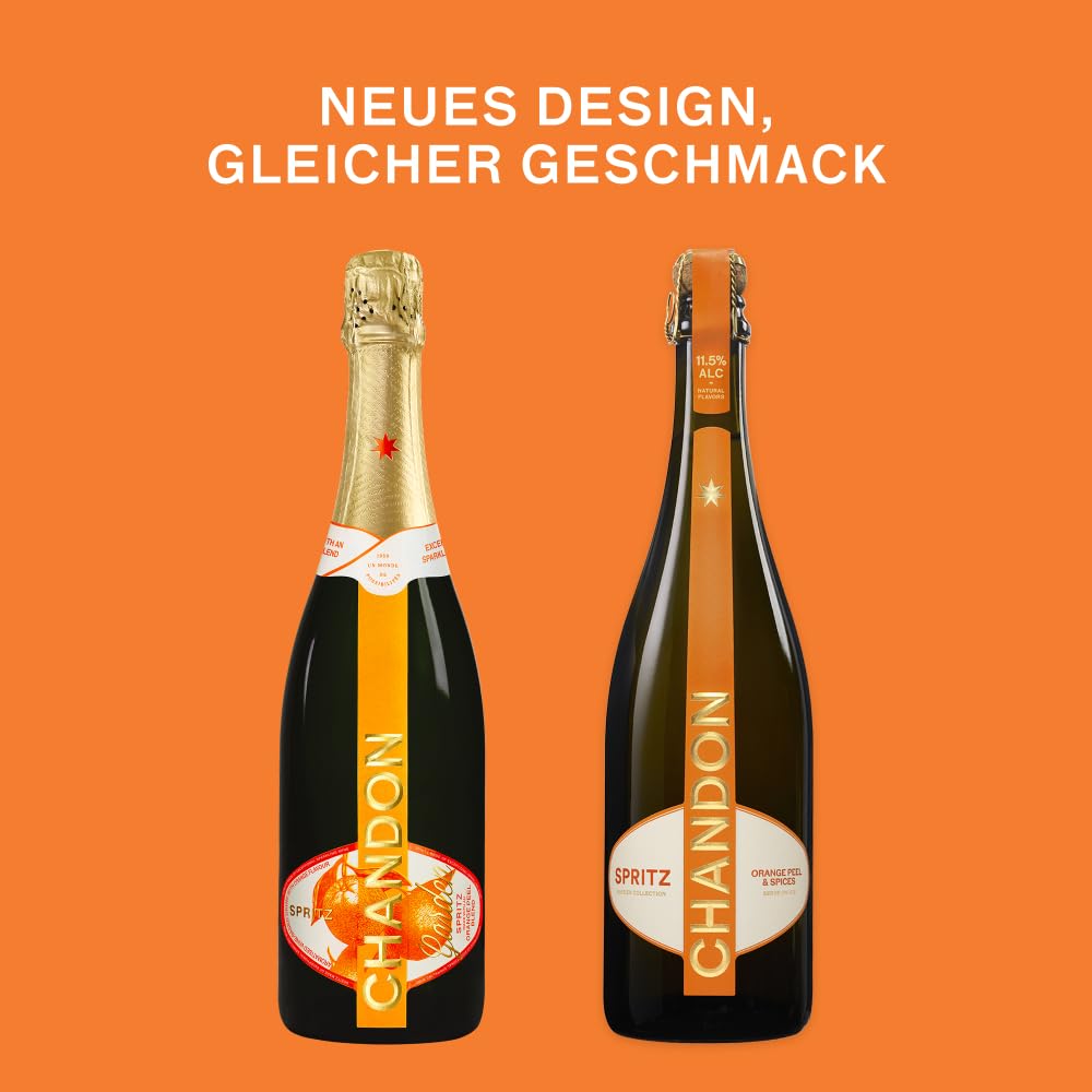 Chandon Spritz Orange Peel & Spices, 0,75L, 11.5% vol. | Neuer Look, gleicher Inhalt | Premium-Aperitif | Servierfertig | Auf Eis genießen | Design kann variieren 2