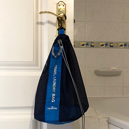NICESTILE Travel Laundry Bag for Underwear, Mesh Laundry Sack with