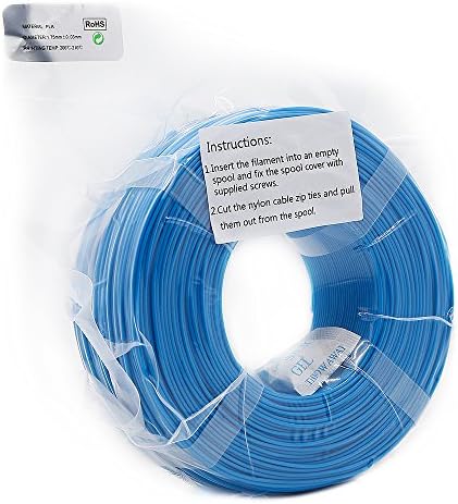 TitanAddit PLA 3D Printer Filament 1.75mm, ±0.03mm Dimensional Accuracy, 1kg Refill (No Spool), PHTHALATE-FREE, Compatible with 3D Printing Pens and FDM Desktop Printers