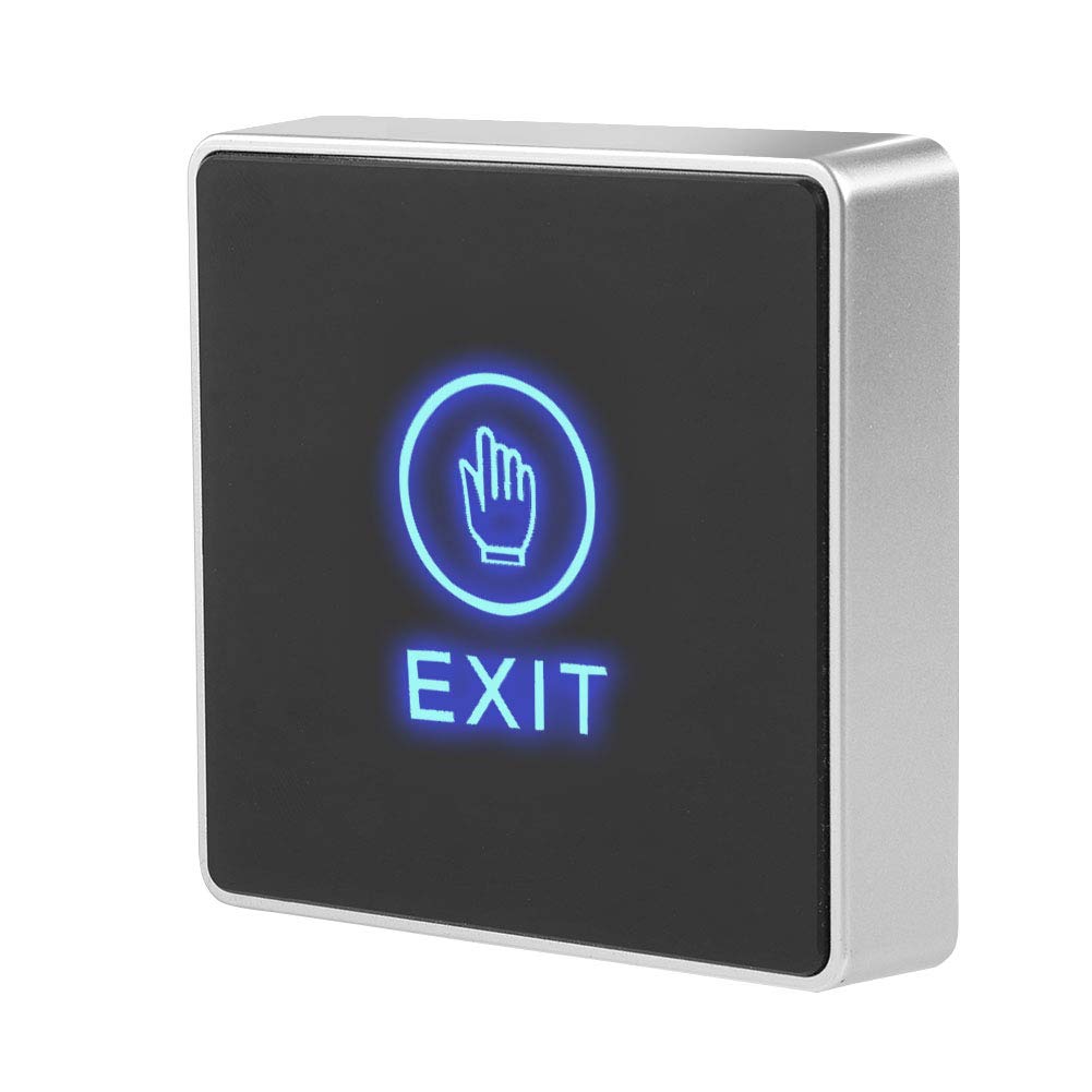 Door Access Control Exit Button LED Backlight Touch Exit Unlock Button Access Control System Exit Switch Panel