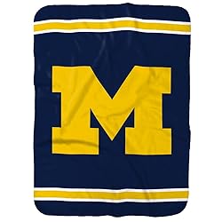 University of Michigan Primary Logo Stripes Sherpa