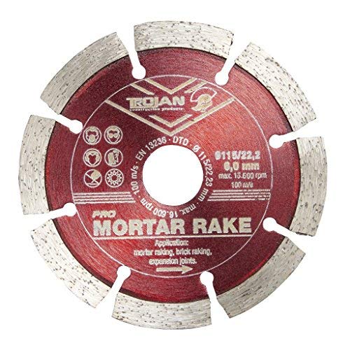 TROJAN 125mm (5") Angle Grinder Professional Mortar Pointing Diamond Rake Blade Disc