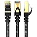 Cables Direct Online 25FT S/FTP Cat7 Copper Network Ethernet Patch Cable, Internet Wire, Compatible with PC, Laptop, Modem, Router, TVs, Printer Cord, Consoles for Home and Office (25ft, Black)
