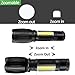 Decaker Tactical Flashlight 3000 Lumens - Zoomable, Waterproof, Single Mode LED Flashlights for Camping, Hiking, Emergency,2-Pack