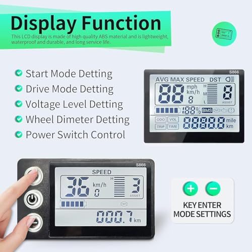 Electric Bike Control Unit 36V 250W Brushless Motor Controller Electric Scooter Control Unit Brushless Motor Controller + Display (36V/48V 250/350W)