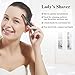 TOUCHBeauty Eyebrow Hair Trimmers for Women Facial Body Hair Shaver with 2 Cutting Head Battery Powered AS-1158