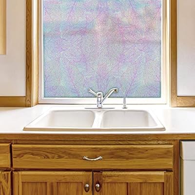 Window Film for Privacy Colorful Leaves Large Decorative...