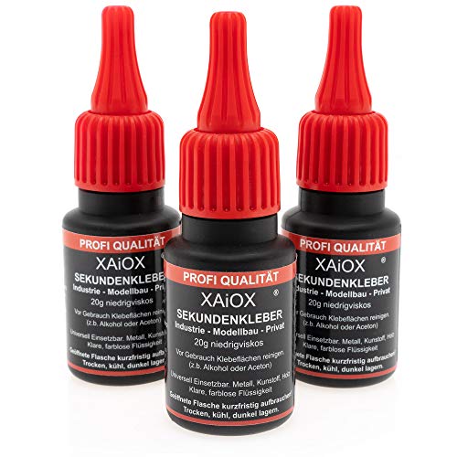 Sekundenkleber Cyanacrylat Superkleber 3 x 20g UV Protect Flasche dünnflüssig wasserfest schnell trocken