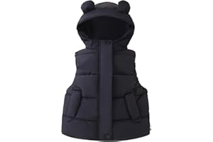 JiAmy Kids Vest, Toddler Lightweight Sleeveless Jacket with Zipper and Pockets for 1-5T