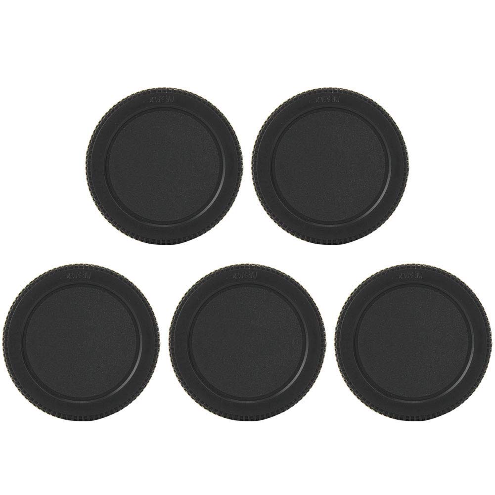 Akozon Camera Lens Rear Cap 5Pcs Durable Plastic Rear Lens Cap Protective Cover Fits for M4/3 Mount Camera