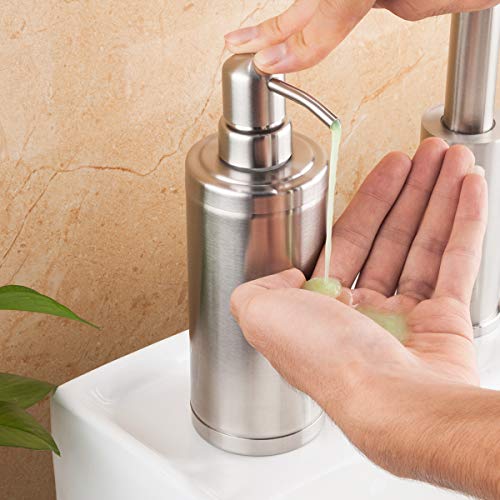 GAPPO Brushed Nickle Soap Dispenser Stainless Steel Metal Pump (Brushed