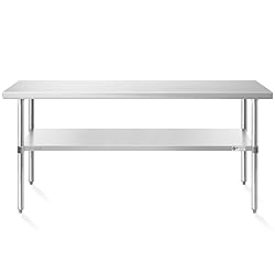 KUTLER Stainless Steel Table 30 x 60 Inches, NSF