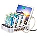 Detachable Universal Multi-Port USB Charging Station Dock,24W 4-Port Desktop Charging Stand Organizer for Smartphones, Tablets & Other Gadgets(Silver,4-port)