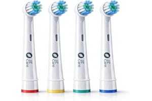 JZ Care Deep Clean Electric Toothbrush Heads – Plaque Removal, Oral-B Compatible, 4 Pack