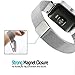 Hagibis Fitbit Blaze Band with New Metal Frame Milanese Loop Stainless Steel Bracelet Strap Magnet Lock Band for Fitbit Blaze Smart Watch-Small Large Black Sliver Rose Gold (Sliver, Small)