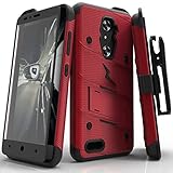 ZTE ZMax Pro Case, Zizo [Bolt Series] w/FREE [ZMax Pro Screen Protector] Kickstand [12 ft. Military Grade Drop Tested] Holster Clip- Grand X Max 2