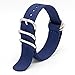 CIVO Heavy Duty G10 Zulu Military Watch Bands NATO Premium Ballistic Nylon Watch Strap 5 White Rings with Stainless Steel Buckle 20mm 22mm 24mm … (navy blue, 22mm)