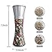Fsdifly Original Stainless Steel Salt or Pepper Grinder - Tall Salt or Pepper Shakers with Adjustable Coarseness - Salt Grinders or Pepper Mill Shaker （Single Package） (A)
