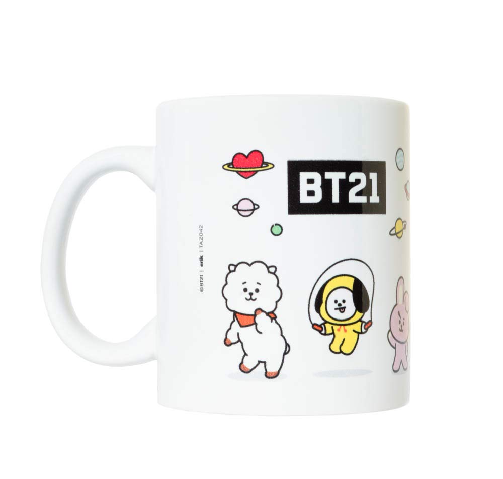 Grupo Erik Ceramic Mug - BT21 Merch | 11.8 oz - 350 ml Coffee Mug Tea, Cool Mugs and Cups | BT21 Gifts Under 10 Pounds, Kawaii Gifts, Kawaii Stuff