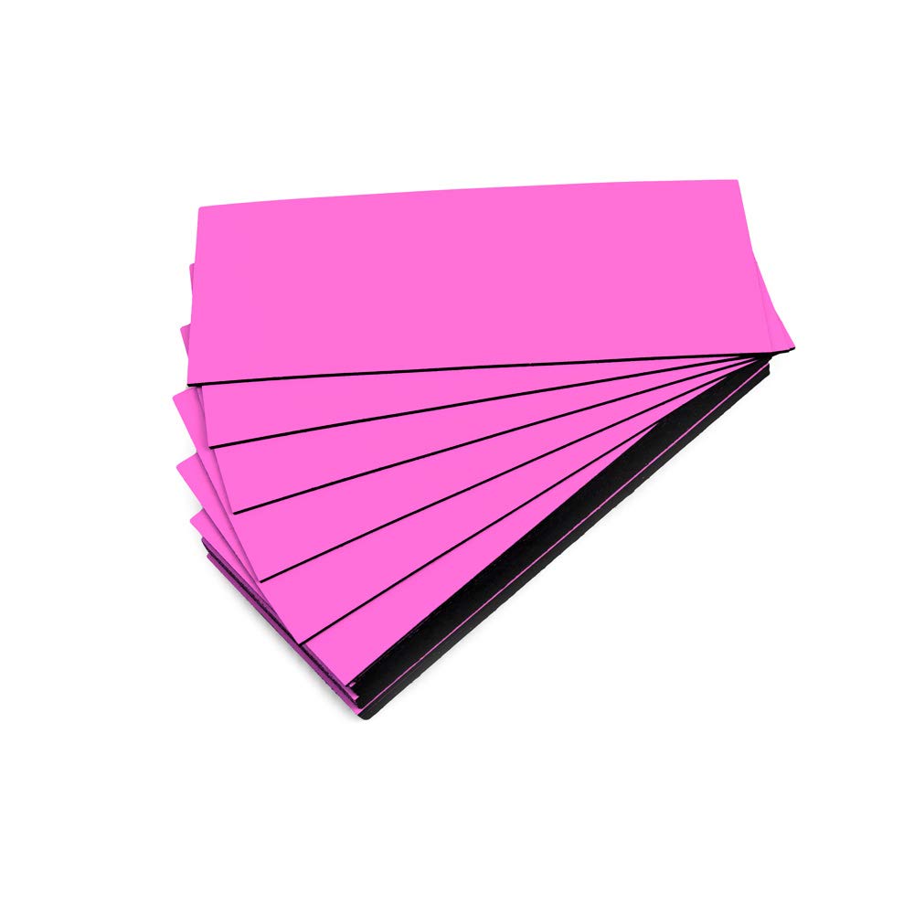 Pack of 25 Light Pink Magnetic Labels 10cm Width 4cm