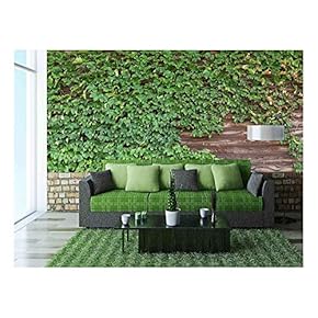 Old Brick Wall Covered in Ivy Wall Mural Decor