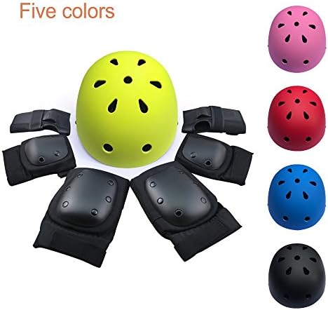TechGO Protective Gear Suit,7PCS of Wrist Guards,Knee Pads and Elbow Pads for Child/Adult Roller Bicycle BMX Bike Skateboard Hoverboard and Other Extreme Sports Activities