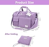 Flintronic Foldable Travel Duffel Wet Dry Separation Purple 48x27x28cm view 2