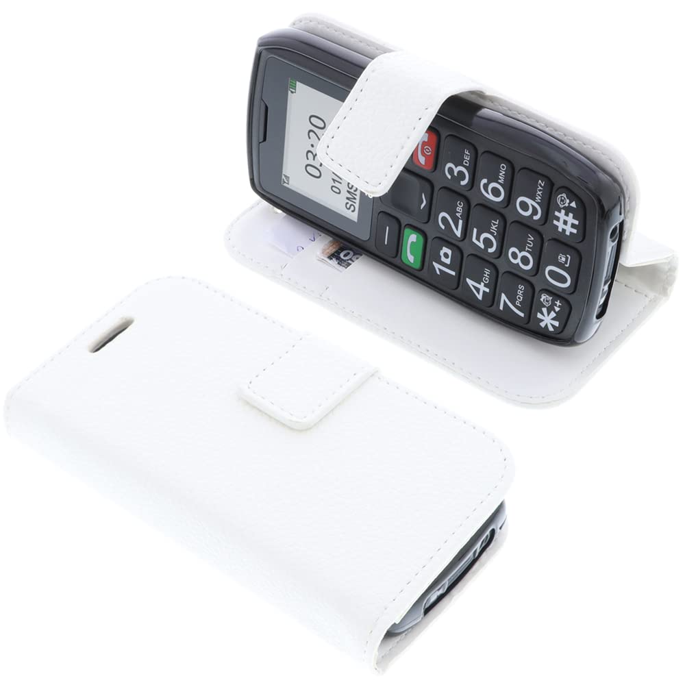 foto-kontor Cover compatible with Artfone C1+ / C1 Plus book-style white case