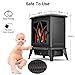 Infrared Space Heater - Electric Fireplace Heater with 3D Flame Effect, 2 Heat Modes, 1500W Ultra Strong Power, Adjustable Flame Brightness, Overheat Protection, Free Standing Fireplace Stove Heater
