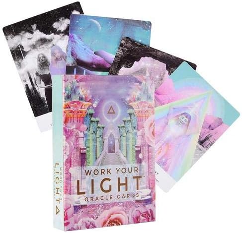 Oracle Cards,Work Your Light Oracle Cards Tarot Board Game Card 44 Sheets