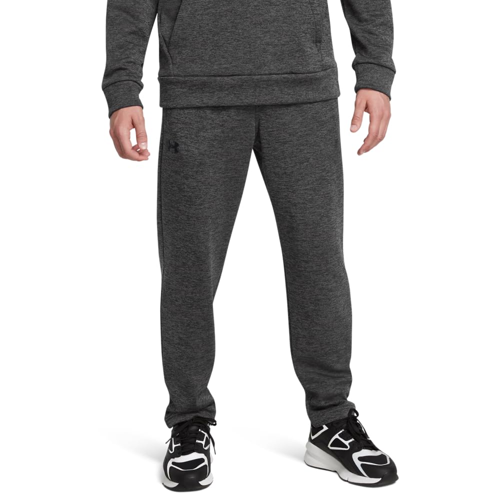 Under Armour Men’s Armour Fleece Twist Tapered Leg Pants, (025) Castlerock / / Black, XX-Large