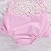 Baby Girls Lace Floral Romper Jumpsuit Bodysuit Headband Outfits Set (12-18 Months, Pink)