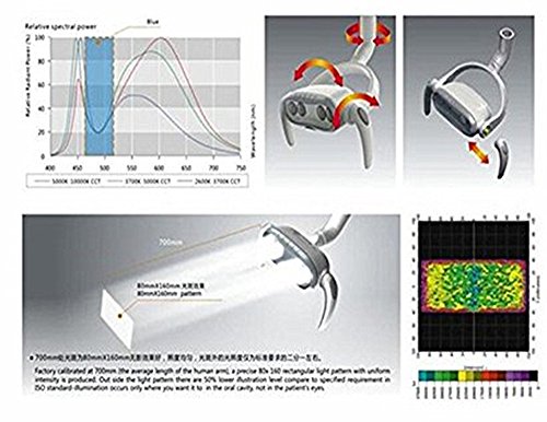 Dental Oral LED Light Induction Surgical Lamp for Dental Unit Chair, Shadowless, Cold Light