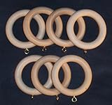 Wooden Drapery Pole Rings for 1-1/4