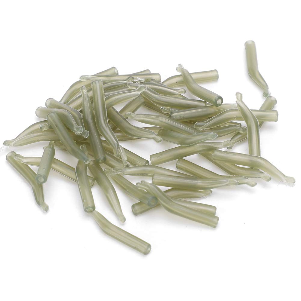 Syrisora Aim Hook 100 Pieces 20 mm PE Anti Line Aim Hook Sleeve Light Green Carp Fishing Accessories Tackle