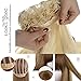 Synthetic Wig with Bang Blonde Japanese Kanekalon Fiber 12 Styles Heat Resistant Full Wig Short Hair Full Head 4.5'' / 4.5 inch+Stretchable Elastic Wig Net for Women,Light Ash Blonde