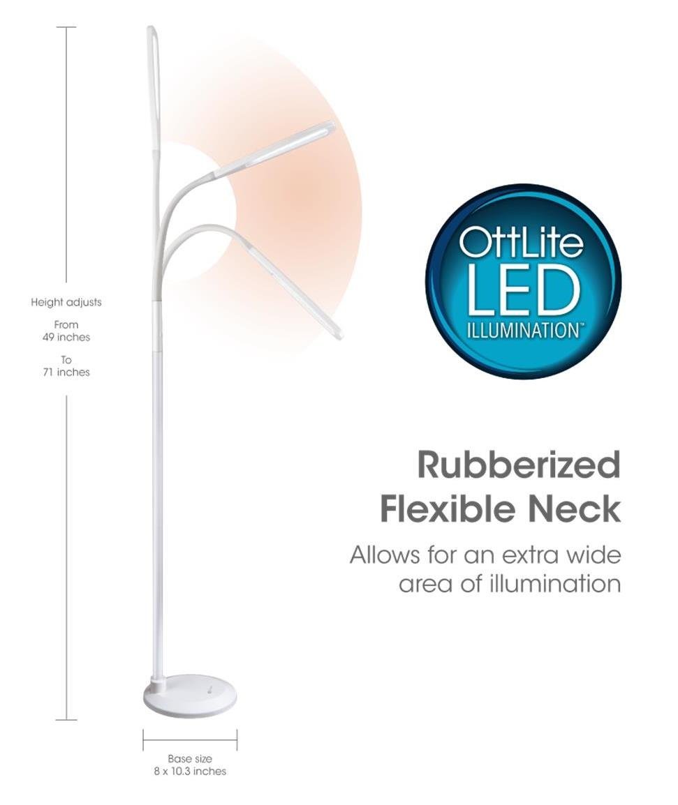 ottlite natural daylight led flex floor lamp